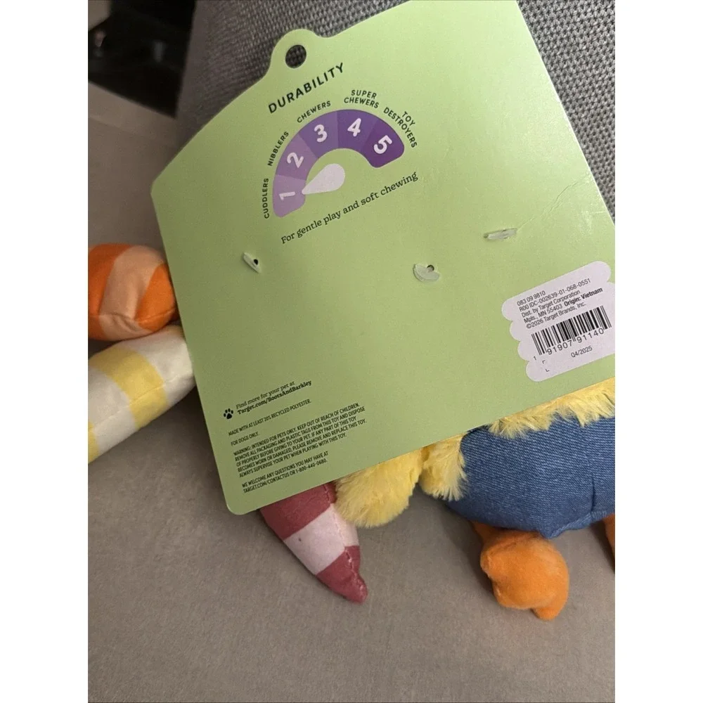 Boots & Barkley Carrots & Chick Plush Dog Toy Set Squeaky Cuddle Fetch New